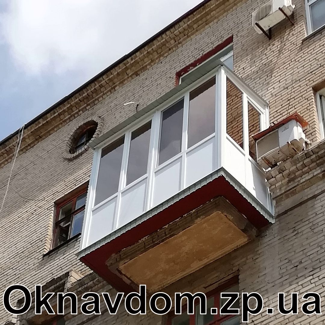 Французький балкон з розширенням по плите у Запоріжжі