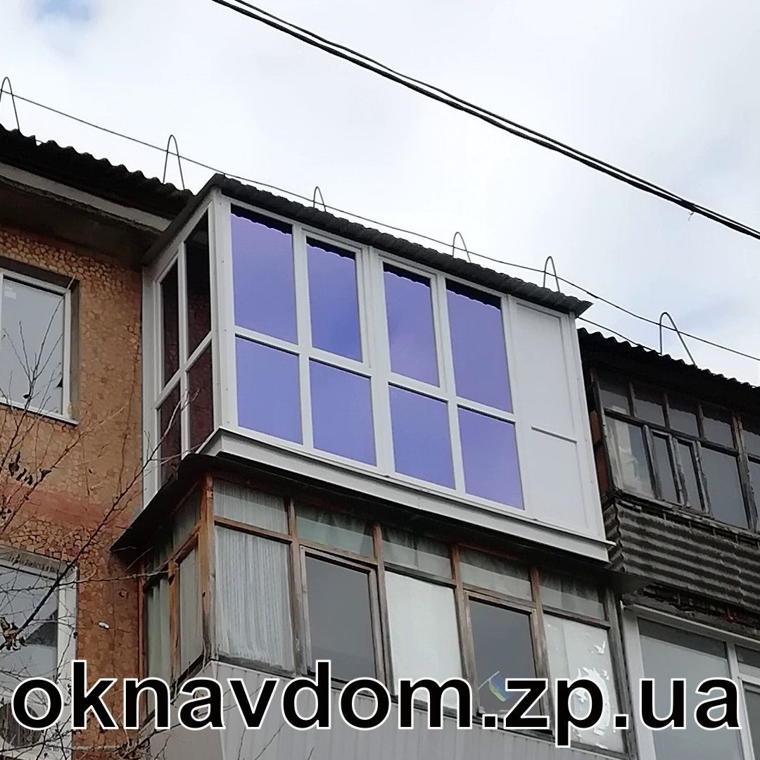 Французький балкон з розширенням плити у Запоріжжі