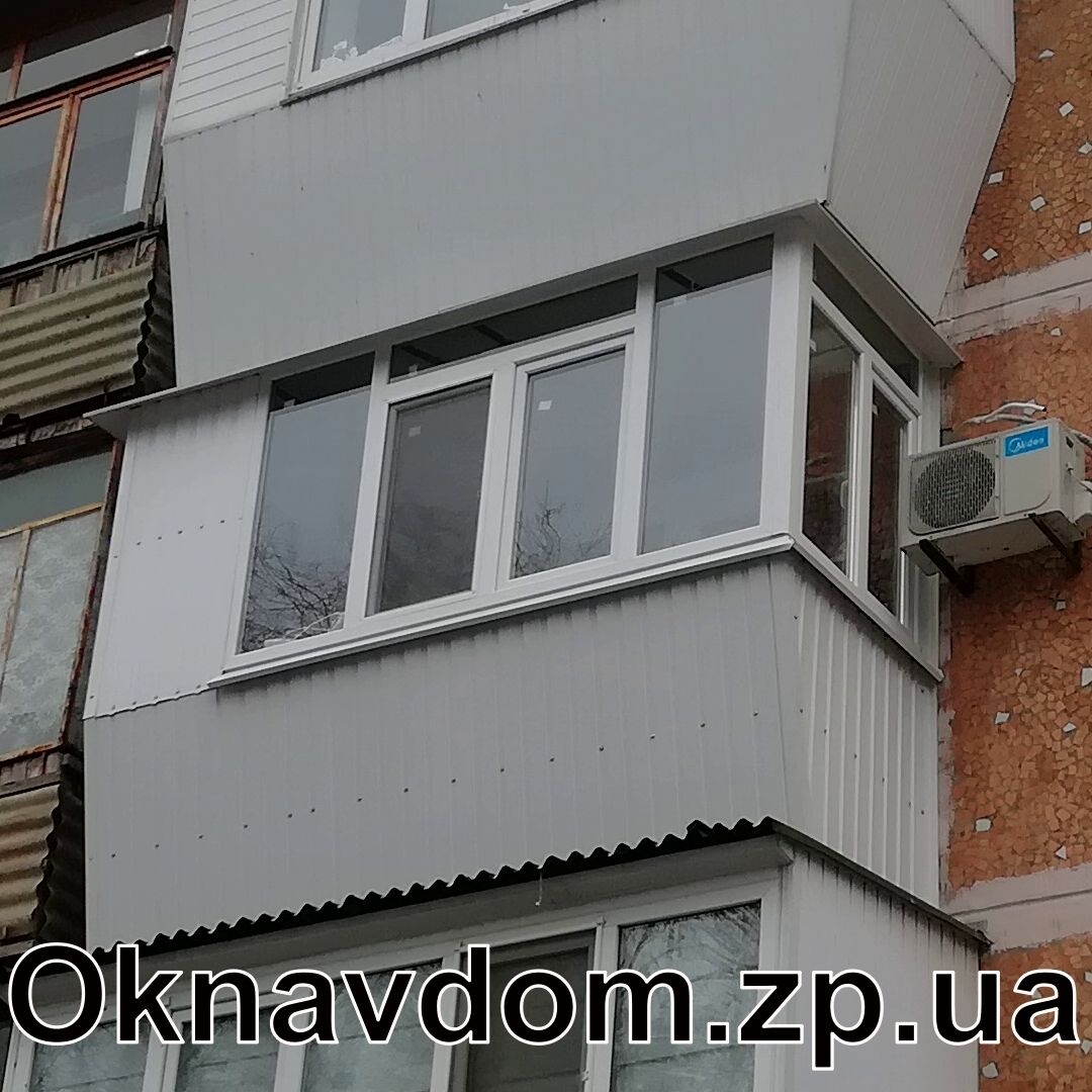Балкон з виносом в панельної хрущевке Запоріжжя