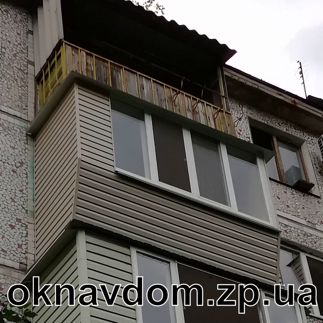 Розварка з виносом підвіконник, обшивка зовнішня сайдинг