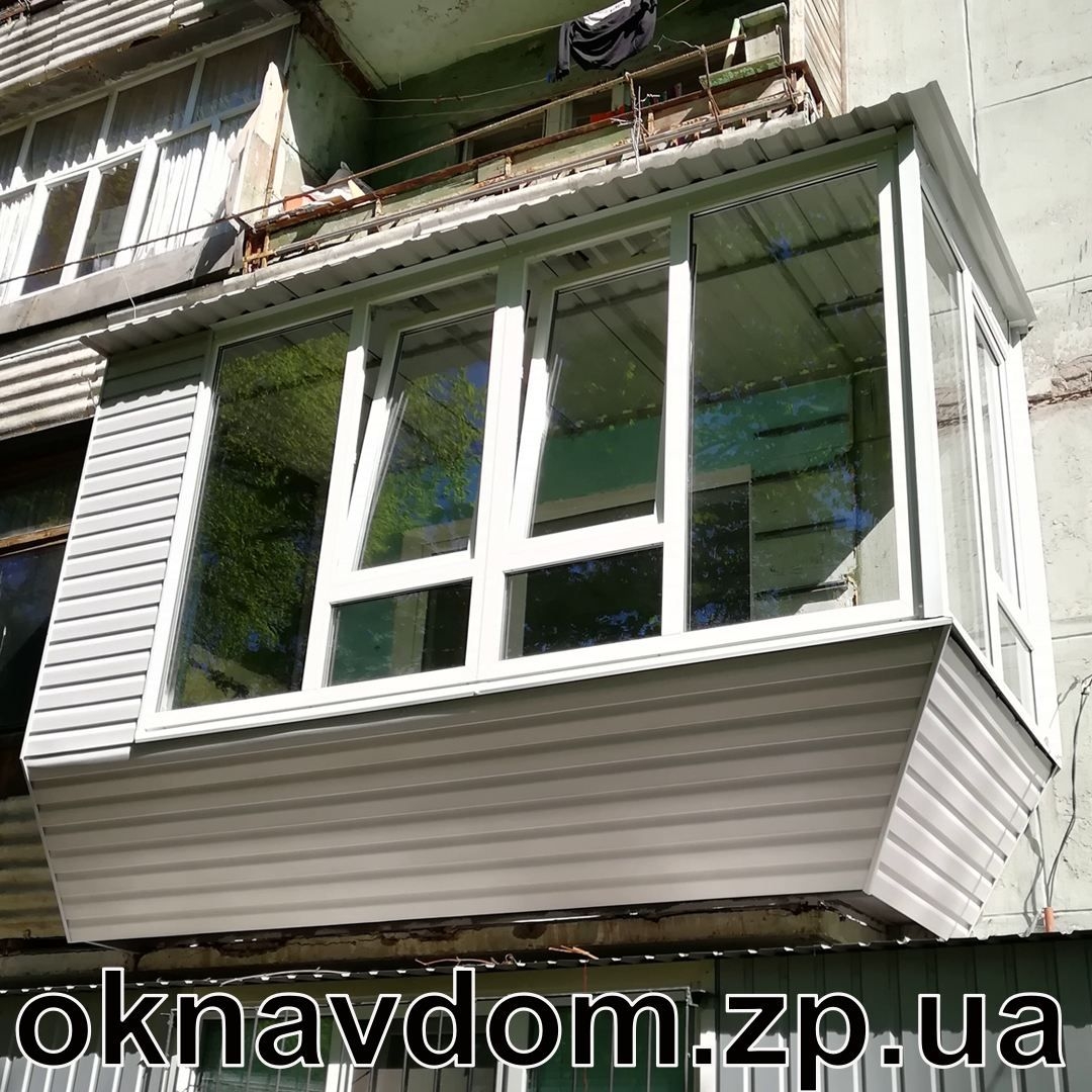 Балкон з розширенням по плите у Запоріжжі